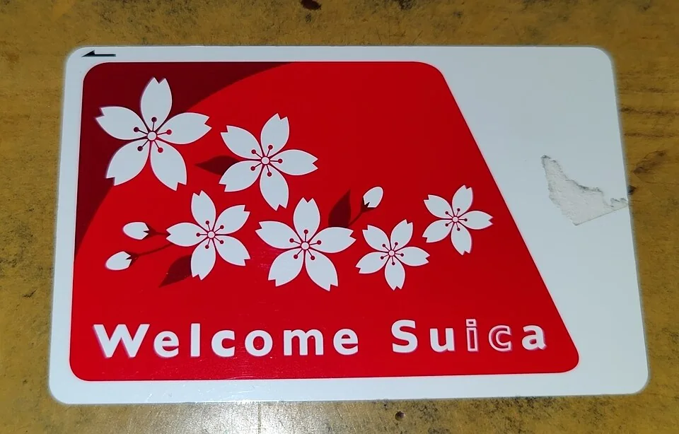 Welcome Suica 실물 카드 · 실제 사진